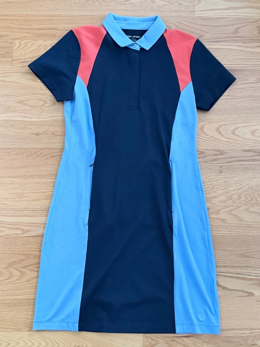 Tory Burch NWOT Color Block Pique Polo Dress (S)